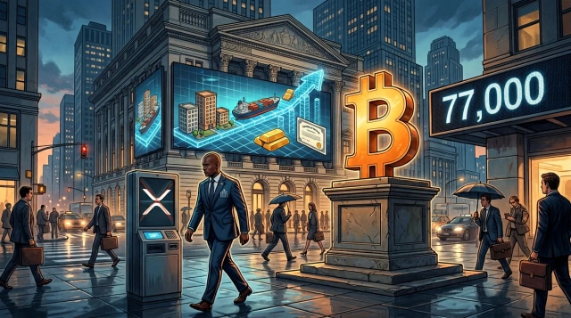 DTCC scales RWAs, Bitcoin holds at $77K, Goldman exits XRP.