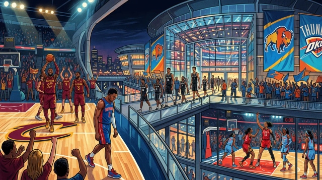 Cavaliers top Pistons, Thunder host Spurs, and Aces edge Dream.