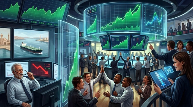 Oil eases on Iran truce, stocks set records, and PCE cools.