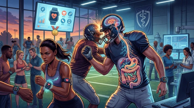 Head impacts tied to gut shifts, ACSM ranks wearables No. 1.