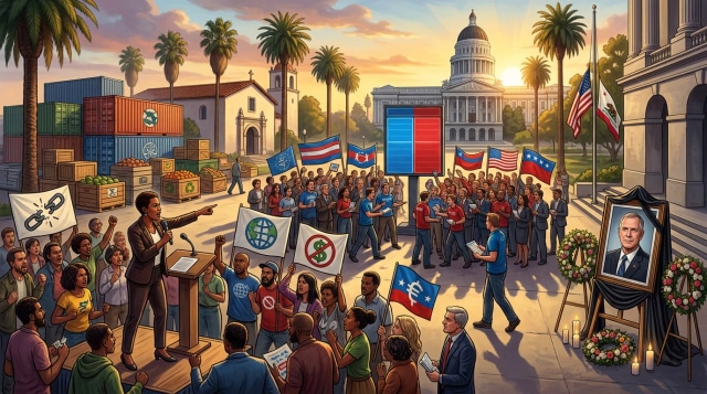 California polls tighten, Democrats hit tariffs, Posey dies.
