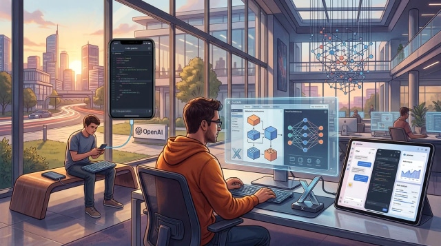 Grok Build beta launches, Copilot app previews, and Codex goes mobile.