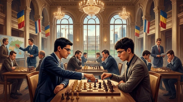 Five-way tie at Romania, Giri tops Firouzja, bids loom.