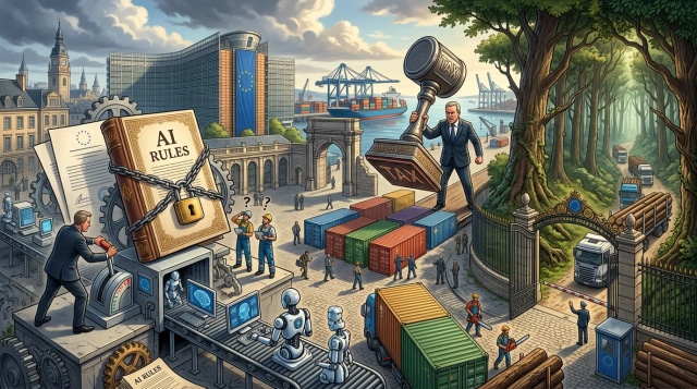 EU delays AI Act rules, renews tariff threat, and eases EUDR.