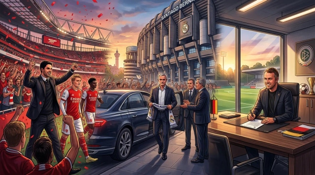 Arsenal five clear, Mourinho to Real, and Flick extends.