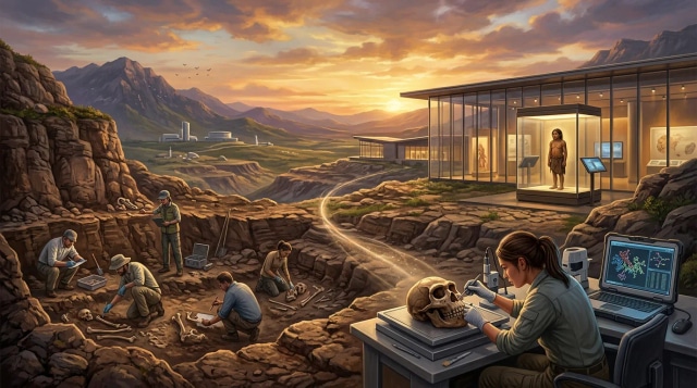 Homo erectus proteins link Denisovans, exhibits and digs.