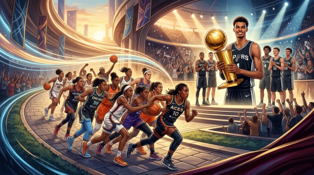 Spurs favored in Finals, WNBA parity holds, and youth leads.