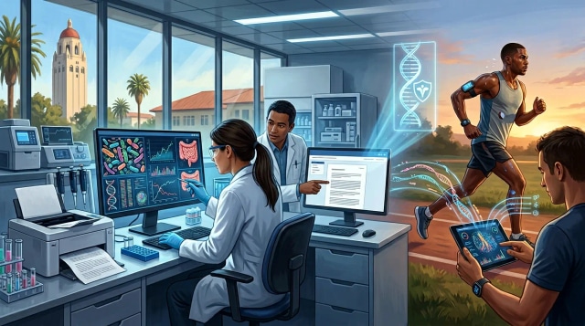 Stanford microbiome study, bioRxiv preprint and ACSM update.