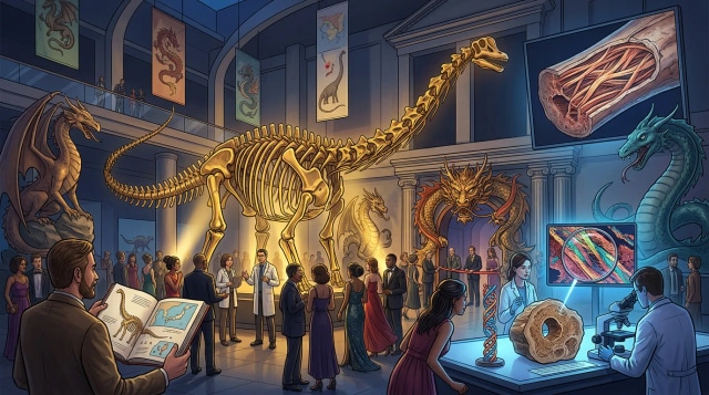 Nagatitan described, collagen found, dragons exhibit opens.