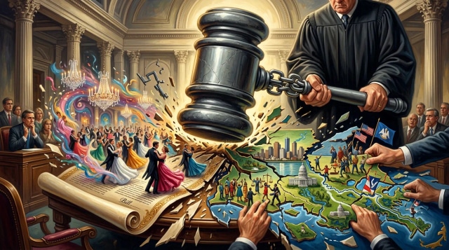 Ballroom in bill, Louisiana maps, detention ruling clash.