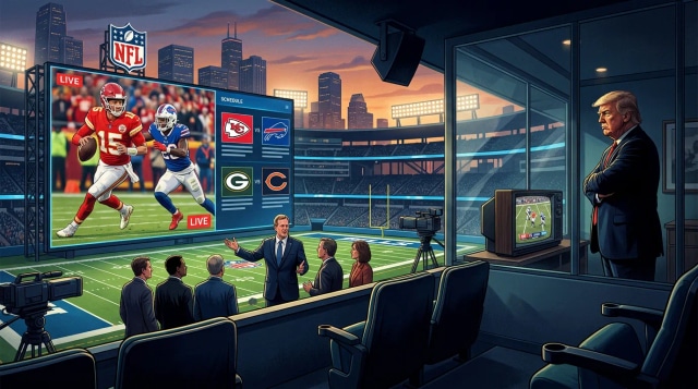 NFL defends streaming vs Trump and names key matchups.