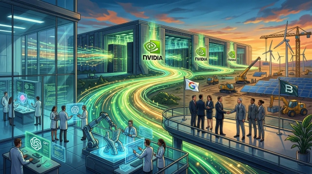 Nvidia $81.6b quarter, Google-Blackstone JV, OpenAI tools.