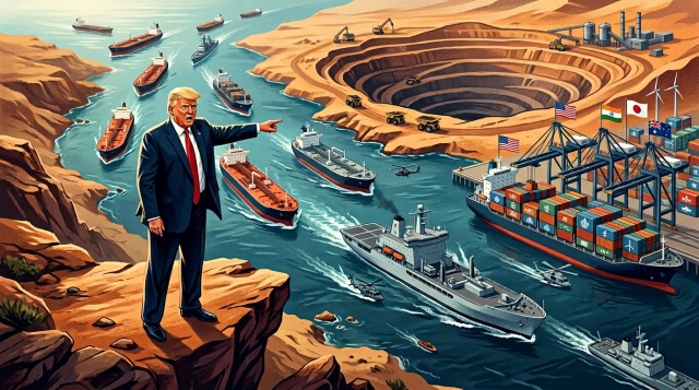 Trump demands Hormuz reopening, Quad minerals advance and Lyme Bay deploys.