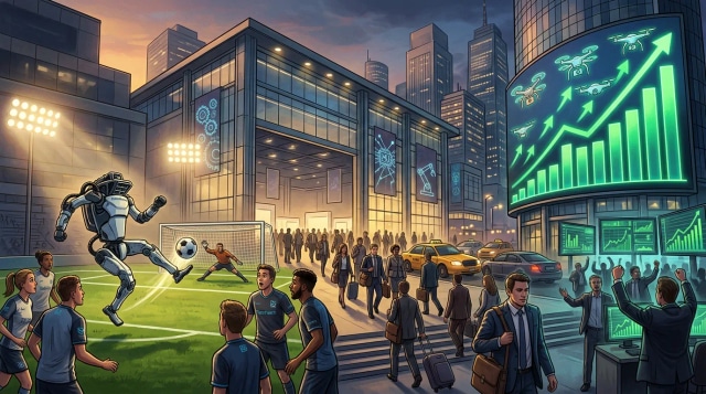 Atlas learns soccer, summit concludes, drone stocks surge.