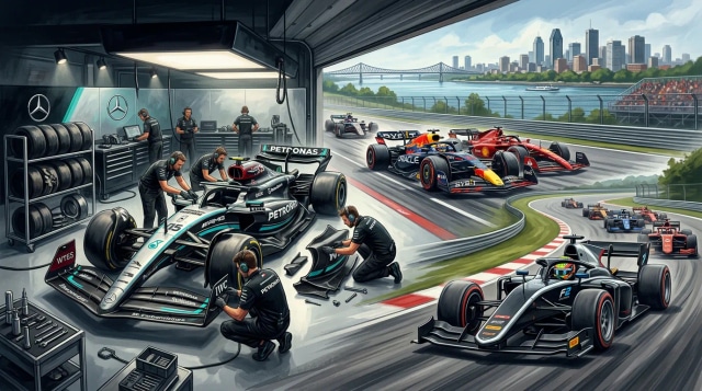 Mercedes Canada upgrades, Red Bull gains and Antonelli lead.