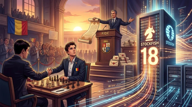 Romania draws, Stockfish 18 sets pace, and FIDE opens bids.