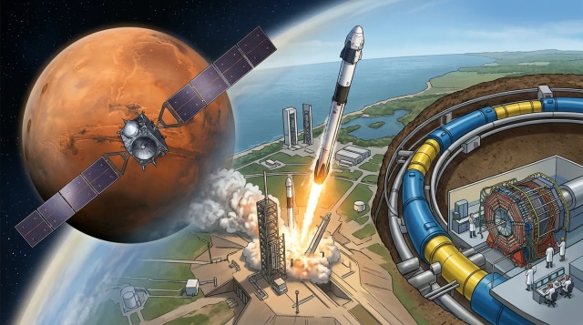 Psyche Mars flyby, CRS-34 launch target and RHIC at 25.