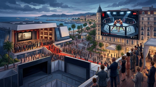 Studios skip Cannes, films draw ovations, and Netflix streams MMA.