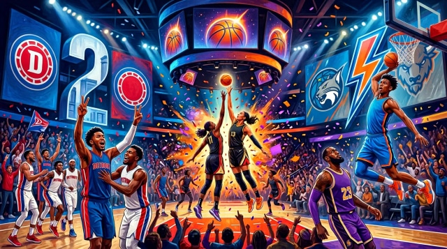 Pistons take 2-0 lead, Thunder top Lakers, WNBA season opens.
