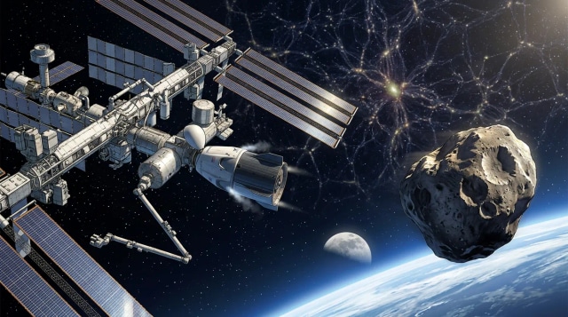 CRS-34 docks with ISS, cosmic web imaged, and asteroid nears.
