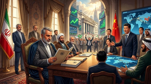 Iran reviews U.S. proposal, China engages, markets rally.