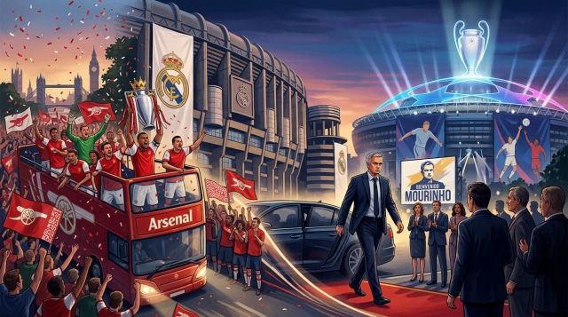 Arsenal win title, Mourinho to Real, and CL final awaits.