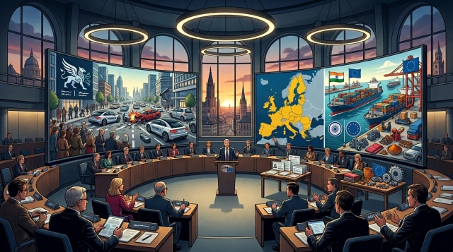 EU debates Mythos AI risks, 28th regime and India FTA.