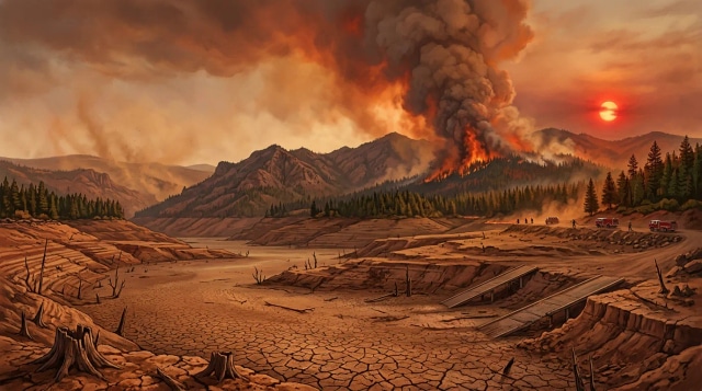Drought worsens across U.S., El Niño risks rise, Oregon fires loom.