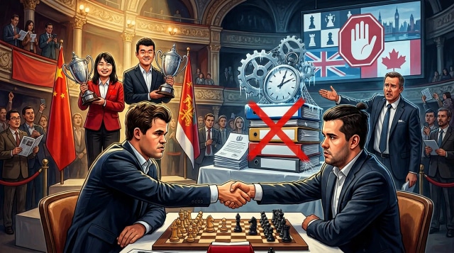 Super chess tie, stalled 2026 bids and Chinese champions.